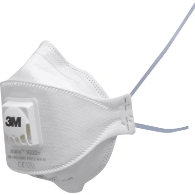 Afbeelding van 3M Aura™ 9322+ Fijnstofmasker met ventiel FFP2 D 10 stuk(s) DIN EN 149:2001, 149:2009