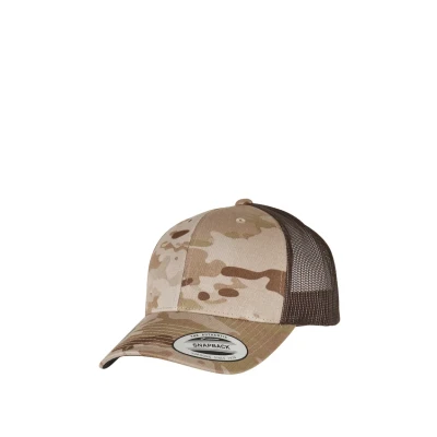 Afbeelding van Flexfit Retro Trucker Multicam Pet, Maat: One Size, Arid/brown