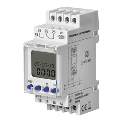 Afbeelding van TH 35 2 kanaals astronomische LCD digitale timer 100 programma&#039;s