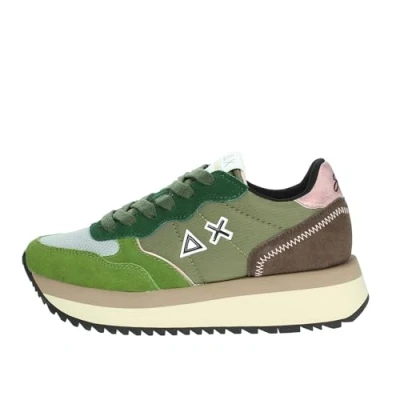 Afbeelding van Sun68 BIG ALLY Solid Sneakers laag, Dames, Maat: 38, Verde Nylon