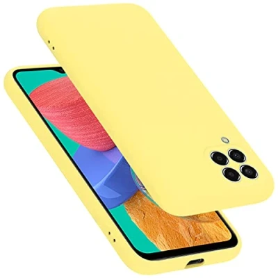 Afbeelding van Cadorabo Hoesje geschikt voor Samsung Galaxy M33 5G in LIQUID GEEL Beschermhoes gemaakt van flexibel TPU silicone Case Cover