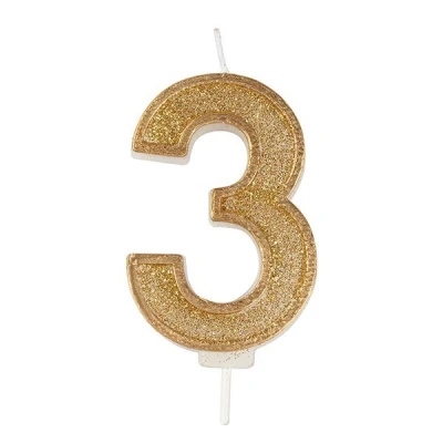 Afbeelding van Culpitt Cijferkaars #3 Goud met Glitter
