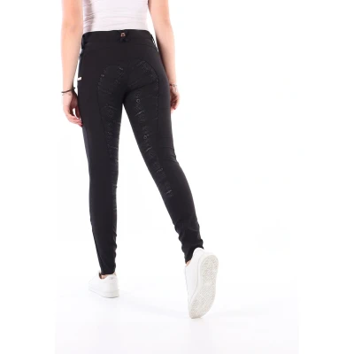 Afbeelding van Montar Rijbroek Millie Full Grip Kids Zwart/Rosegoud 176