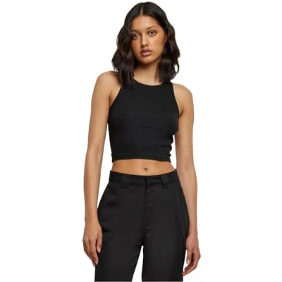 Image de Urban Classics Femme Top côtelé, Noir (7), M