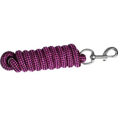 Afbeelding van Horka Halster Touw met Leer Rose Pink 200cm