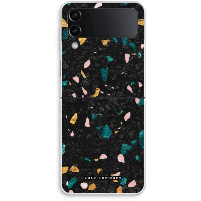 Afbeelding van Case Company® hoesje geschikt voor Samsung Galaxy Z Flip4 Terrazzo N10 Soft Cover Telefoonhoesje Bescherming aan alle Kanten en Schermrand