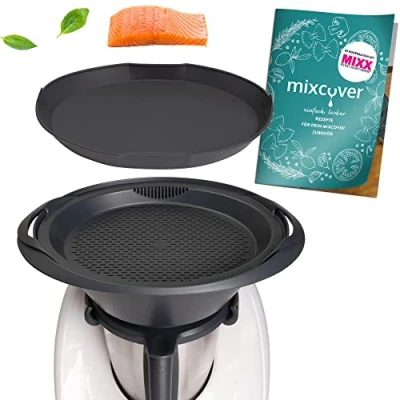 Afbeelding van mixcover Stoomgaarvorm, siliconen vorm, ovenschaal compatibel met Thermomix accessoires voor Varoma inlegbodem TM5, TM6, TM31, TM Friend, geheel