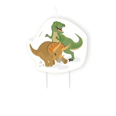 Afbeelding van Happy Dinosaurus taart kaars 10cm per stuk