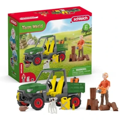 Image de schleich 42659 Garde forestier avec véhicule, dès 3 ans, FARM WORLD coffret, 49 pièces
