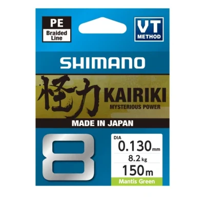 Image de Shimano Kairiki 8 150m Mantis Green 0.230mm/22.5kg Tresse pêche