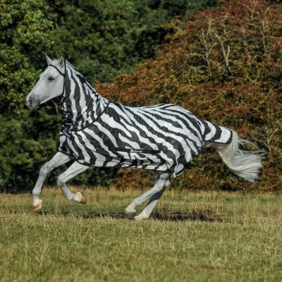Afbeelding van Bucas Buzz Off Zebra vliegendeken zwart/wit maat:215