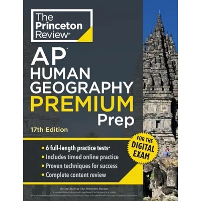 Afbeelding van College Test Preparation Princeton Review AP Human Geography Premium Prep, 17th Edition