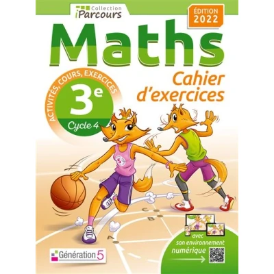 Image de Cahier d&#039;exercices iParcours maths 3e avec cours (édition 2022)