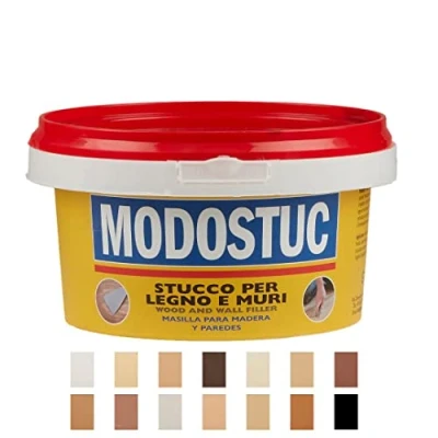 Afbeelding van MODOSTUC Zwart: professionele gebruiksklare plamuur voor binnen, ideaal hout en muur, sneldrogend perfecte hechting (5 kg)