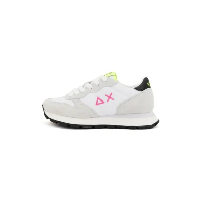 Afbeelding van SUN68 Ally Solid Nylon Z35201 Casual Sneakers voor dames, Fuchsia Neon Wit