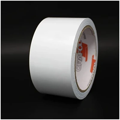 Afbeelding van Finest Folia Matte sierstrip, 10 meter, voor auto, vrachtwagen, motorfiets, boot, modelbouw, knutselen, doe het zelf zijstrepen, kleefstrip, zelfklevend, 40 mm breed, wit