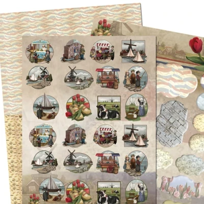 Afbeelding van 3D SET Amy Design Oud Hollands Minis &amp; Labels