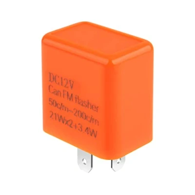 Afbeelding van URAQT Automatisch relais 12 V 2 polig SPST, elektronisch instelbare knipperlichten, universeel knipperrelais voor auto/knipperlichten/led richtingaanwijzer/motor/scooter