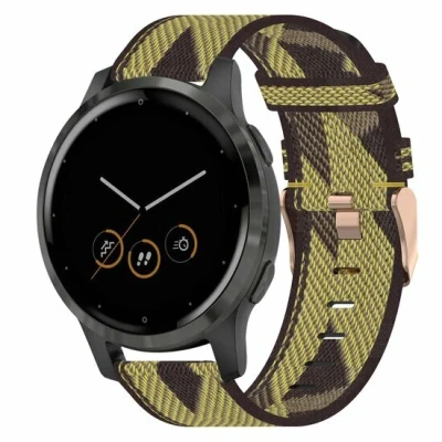 Afbeelding van Huawei GT 4 41mm Canvas nylon bandje Geel Horlogebandje