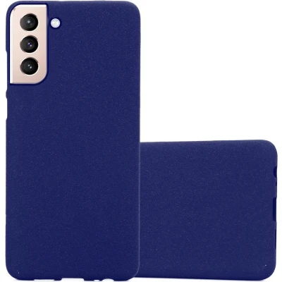 Afbeelding van Cadorabo Hoesje geschikt voor Samsung Galaxy S21 PLUS in FROST DONKER BLAUW Beschermhoes gemaakt van flexibel TPU silicone Case Cover