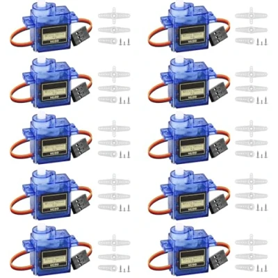 Afbeelding van GOMETY 10 stuks 9G micro servo servomotoren voor auto helikopter met kabel, mini servomotor, Arduino project
