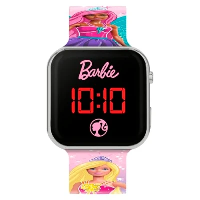 Afbeelding van Disney Jewelry Barbie LED Digitaal horloge voor kinderen, Maat: One Size, Pink