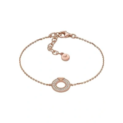 Afbeelding van Emporio Armani dames Armband van sterling zilver met zirkonia EG3589221 in de kleur Roségoud