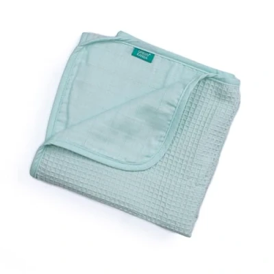 Afbeelding van Urban Kanga babydeken, 2 laags, voor kinderen, katoen, chiffon, oekotex, 100 x 70 cm, mint