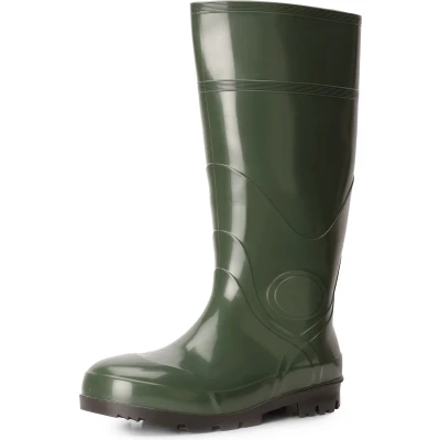 Afbeelding van Ladeheid Heren Regenlaarzen Thermo Rubber Laarzen Warm met Manchet Voering PVC LA LMG 914 Bart Groen 43