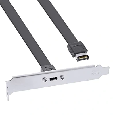 Afbeelding van InLine Sleufhouder USB Type C naar 3.1 voorpaneel Key A intern (0.50 m, 3.1), kabel