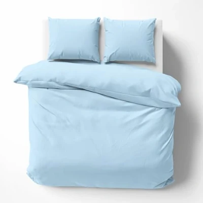Afbeelding van Alreya Mako Satijnen beddengoed 200 x 220 cm met 2 kussenslopen 80 100% katoen YKK ritssluiting, superzacht dekbedovertrek, Oeko Tex® standaard gecertificeerd, blauw