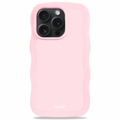 Afbeelding van Holdit Hoesje Geschikt voor iPhone 15 Pro Max Wavy Case roze