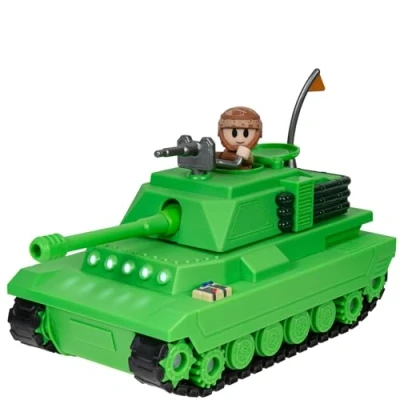 Afbeelding van DevSeries Brookhaven Feature Tank 19,1 cm voertuig met verlichting, loopvlakken, uitwerptorentje, 7,75 inch figuur en exclusieve virtuele artikelcode
