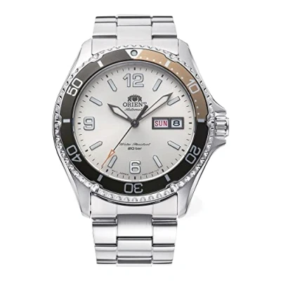 Afbeelding van ORIENT Kamasu/Mako III Sportief automatisch polshorloge met handmatige opwinding van staal of siliconen Divers&#039; onderwaterhorloge schroefkroon en saffierglas, Arabisch ivoor, sportief,