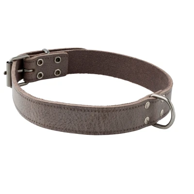 Afbeelding van Adori Halsband Vintage Leder Geniet Bruin Hondenhalsband 50x2.0 cm