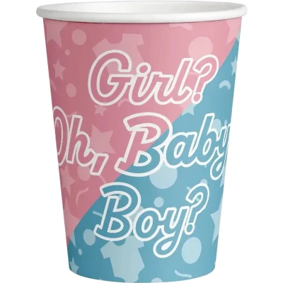 Afbeelding van Gender Reveal Party Beker 250ml 8 stuks