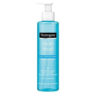 Afbeelding van Neutrogena Hydro Boost Aqua Gel Reinigingsgel hydraterende gezichtsreiniging lichte gelformule met hyaluronzuur en glycerine 3 x 200 ml