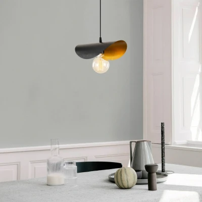 Afbeelding van Hanglamp Sivani MR 830 1 lamp zwart/goud