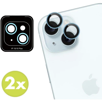 Afbeelding van imoshion Camera Screen protector Geschikt voor iPhone 15, 15 Plus 2 Pack lens