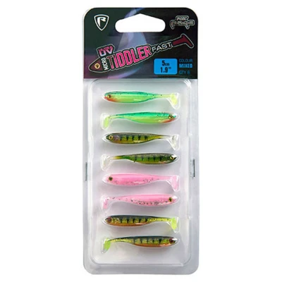 Afbeelding van Fox Rage Micro Tiddler Fast UV Mixed Colour Pack 8pcs Shad