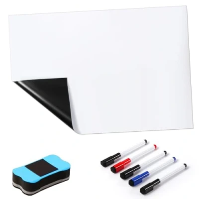 Image de Blendura A3 Tableau Blanc Magnetique, Magnetique Frigo Effaçable à Sec pour Réfrigérateur avec 5 Stylos Marqueurs Et Effaceur planning semaine frigo, Cuisine Liste, Mémo Aimanté