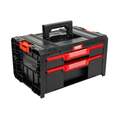 Afbeelding van AusQ Brick Gereedschapswagen XL Modulaire Werkplaatskoffer met uitgebreide accessoires voor privé en commercieel gebruik (Drawer2 gereedschapskofferladen)
