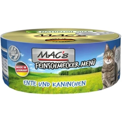 Afbeelding van MAC&#039;s Cat Fijnproever 6 x 200 g Kattenvoer Eend &amp; Konijn