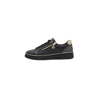 Afbeelding van Remonte D2E00 lage sneakers voor dames, losse zool, Zwart Combi 03, 37 EU
