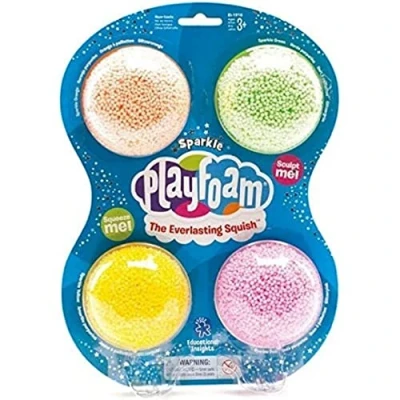 Afbeelding van Learning Resources Playfoam glitterschuim (set van 4)