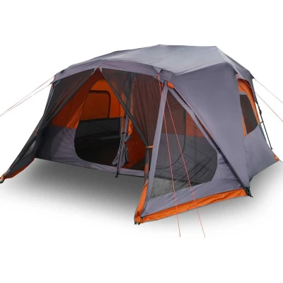 Afbeelding van Tent 10 persoons 443x437x229 cm grijs en oranje