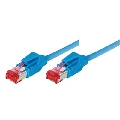 Afbeelding van Tecline Patchkabel S/FTP, PiMF, Cat 6, blauw, 10,0 m halogeenvrij, met Draka kabel en Hirose stekkers TM21 (S/FTP, CAT6, 10 m), Netwerkkabel