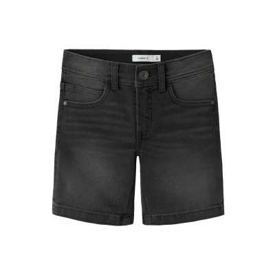 Afbeelding van NAME IT NKMSILAS SLIM L DNM SHORTS 3339 IS TB Jongens Broek Dark Grey Denim
