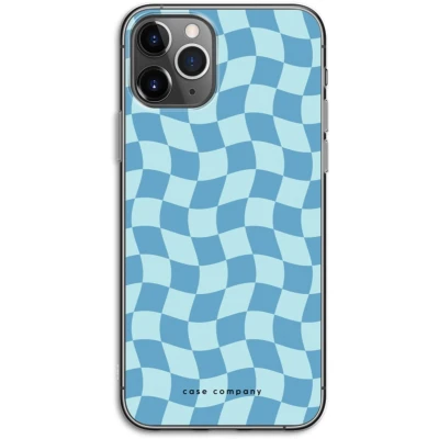 Afbeelding van Case Company® hoesje geschikt voor iPhone 11 Pro Grid Blauw Soft Cover Telefoonhoesje Bescherming aan alle Kanten en Schermrand