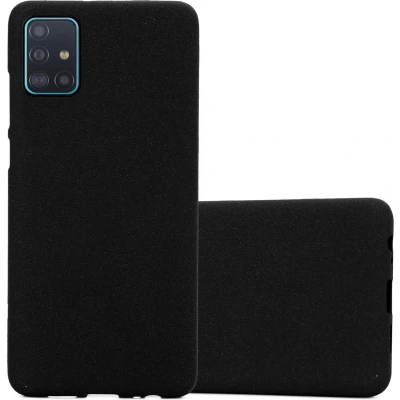 Afbeelding van Cadorabo Hoesje geschikt voor Samsung Galaxy A51 4G / M40s in FROST ZWART Beschermhoes gemaakt van flexibel TPU silicone Case Cover